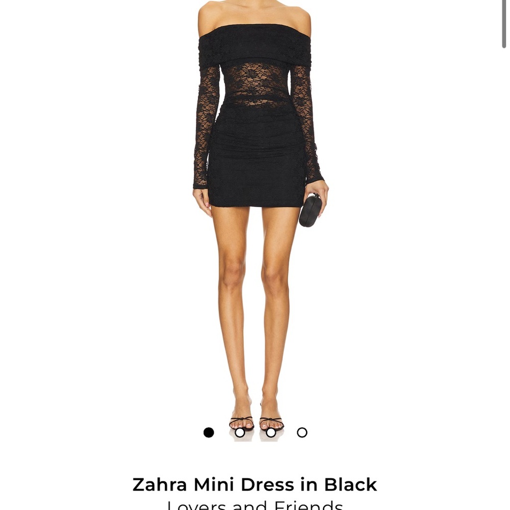 Lovers + Friends zahra Black Lace Mini Dress